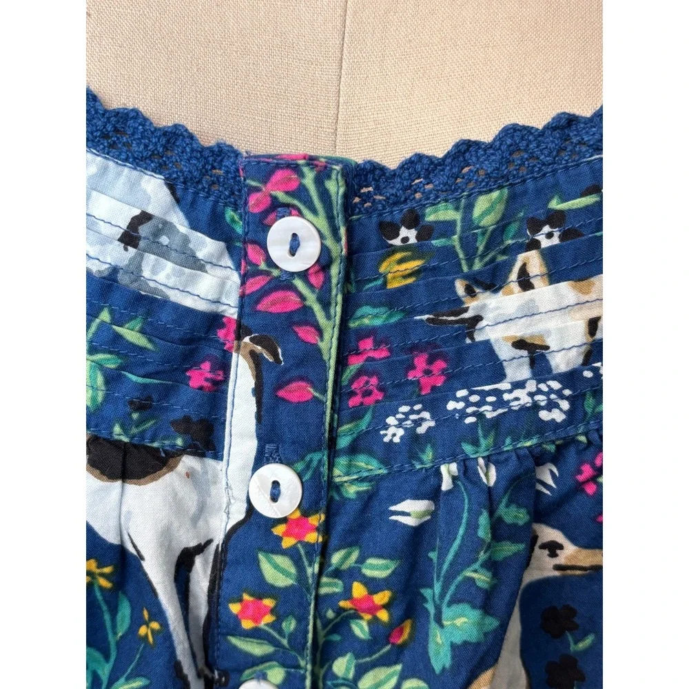 Printfresh Dog Print Must Love Dogs organic Cotton Nightgown Blue Dress Medium